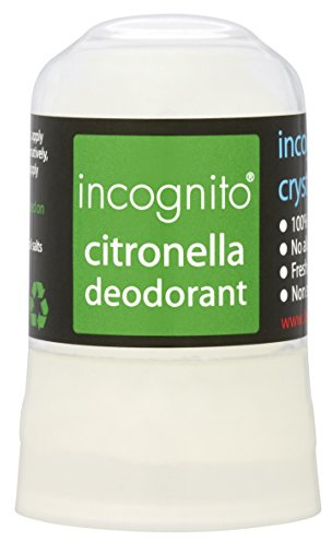 INCOGNITO Natural Crystal Deodorant | Citronella crystal deodorant with fresh citrus scent; natural, vegan and travel friendly for ages 2+.