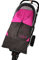ByBoom - Fußsack 2in1 Frühjahr, Sommer, Herbst, Universal für Babyschale, Autokindersitz, z.B. für Maxi-Cosi, Römer, für Kinderwagen oder Buggy; ANTHRAZIT/FUCHSIA