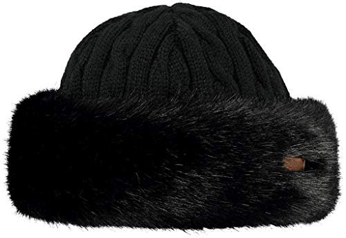 Barts Unisex Fur Cable Bandhat Baskenmütze, Schwarz (Black 0001), One Size (Herstellergröße: Uni)
