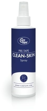 CureTape Clean Skin Pre-Taping Spray 200ml | 70% Alcohol Spray | Improves Adhesion of Kinesiology Tape | Skin-Friendly Composition | Degreases The Skin