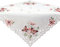 Quinnyshop Rosa Schmetterlinge Stickerei Frühling Tischdecke Mitteldecke ca. 85 x 85 cm Polyester, Weiß