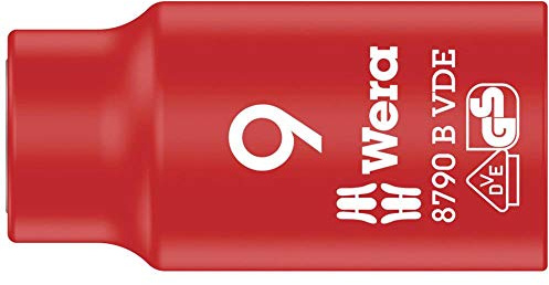 Wera 05004953001 8790 B VDE Zyklop-Steckschlüsseleinsatz, isoliert, mit 3/8 Zoll-Antrieb, 9.0 x 46.0 mm, 9