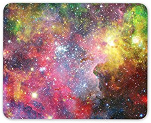 Destination Vinyl Ltd Colourful Space Nebula Mouse Mat Pad - Solar System Stars Fun Computer #13043