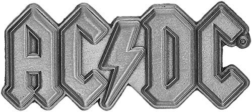AC/DC Metal Logo Unisex Pin grau Zinklegierung Band-Merch, Bands
