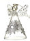 Heaven Sends - Angelo natalizio in vetro con gonna a fiori, 8 cm