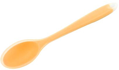 sourcing map Silicone Dinner Spoon Table Spoon Dessert Spoon Utensils for Kitchen Restaurant Orange