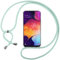 Ingen Funda con Cuerda para Samsung Galaxy A70 - Carcasa Transparente TPU Suave Silicona Case con Colgante - Verde