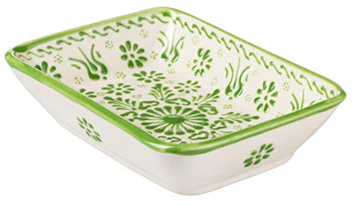 Seifenschale ottoman Keramik handbemalt (Kumru Pistaziengrün)