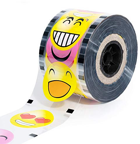 WYZworks Cup Sealer Film with Smiley Design - Bubble Boba Tea Sealing Clear PP type 3275 cups @ 90mm-105mm