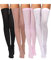 4 Paires Bas Haut de Cuisse en Soie pour Femmes Chaussettes en Nylon pour Costume de Cosplay d’Halloween Accessoire de Fête (Noir, Blanc, Couleur de Peau, Rose, Taille F)