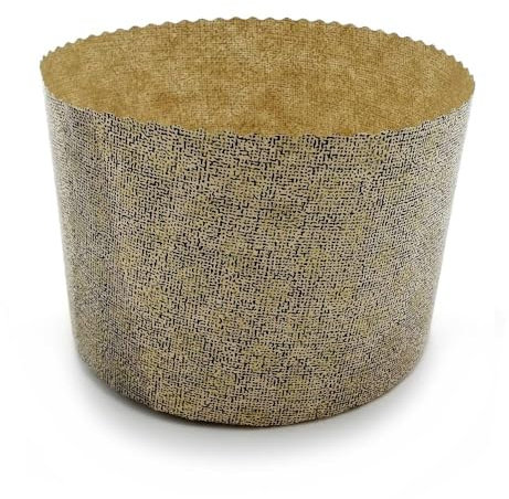 Erre4M Panettone-Backform aus Papier, 10 Stück, Rund und Braun