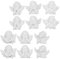 balacoo 36 Pcs Miniatur Engel Figur Harz Engel Statue Skulptur Dekofigur Ornamente Kuchen Topper Spielzeuge für DIY Handwerk Zuhause Dekoraiton Weiß