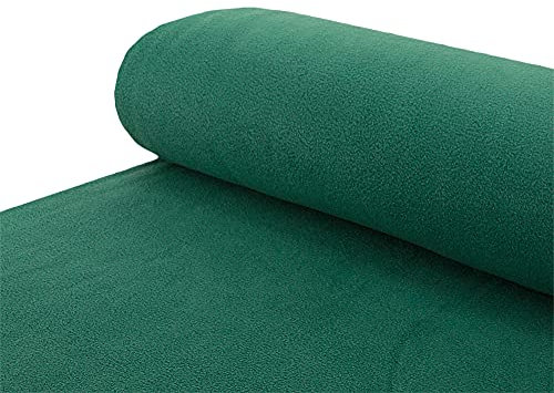 Polar Fleece Stoff Antipilling einfarbig dunkelgrün - Meterware ab 25 cm x 150 cm - Stoff zum Nähen