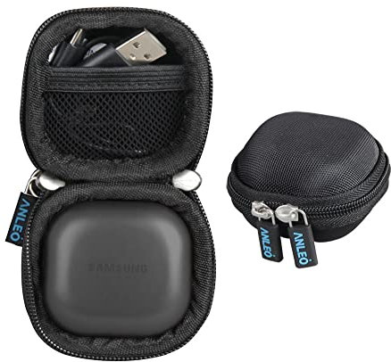 Anleo Hard Travel Case for Samsung Galaxy Buds Pro 2 / Samsung Galaxy Buds Live/Samsung Galaxy Buds Pro/Samsung Galaxy Buds 2 True Wireless Earbuds (Black)