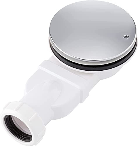 Verchromter ABS-Duschwannen-Siphon schmaler Abfluss, 90 mm, 24 l/min, Wasserdurchfluss, Seitenablauf