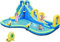 DREAMADE Aufblasbare Hüpfburg mit Gebläse, Wasserpark mit 2 Rutsche & Planschbecken & Wasserpistolen & Kletterwand, Wasserspielcenter Outdoor, Wasserrutsche für Kinder 4-12 Jahre, 478x366x242cm