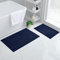 Homaxy Chenille Badezimmerteppich Set 2 teilig rutschfeste Badematte Set Weich Saugfähige Badteppich Set Waschbar Badvorleger - 40x60 cm+50x80 cm, Marineblau