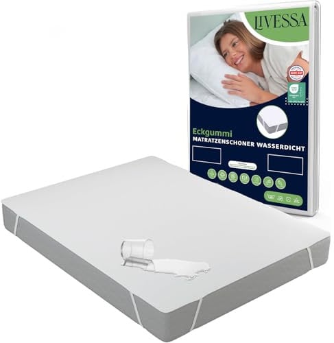 LIVESSA Matratzenschoner 90x190- Matratzen-Schutzhülen, wasserdichte Matratzenauflage, Mit Elastisch Eckbändern, Oeko-TEX Zertifiziert, matratzenschoner 90 x 200