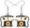 LONYOO Acryl Herz Vintage Ohrringe Anweisung Baumeln Drop Schmuck Nostalgie Geschenke für Frauen Mädchen Charms (Braune Telefon Ohrringe)