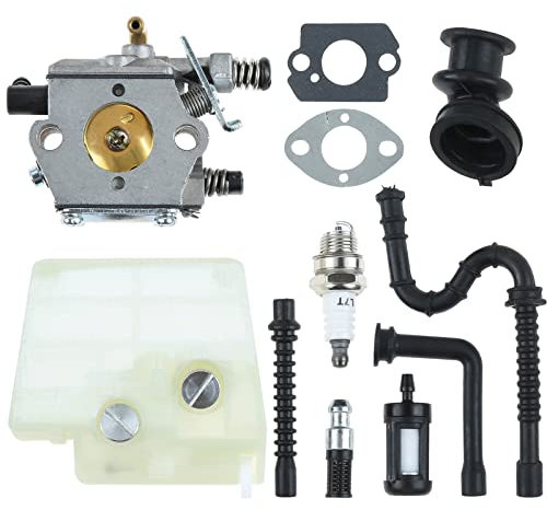 Hicello Vergaser MS260 Vergaser-Ersatz-Set, 11-teilig, ersetzt WT-194 WT-194-1 Vergaser für 026 MS240 024 024S MS260 PRO Kettensägen mit 1121 120 1617 Luftfilter Kraftstoffölleitung
