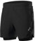 QUINTRA 2-in-1-Trainings-Laufshorts für Herren, 7-Leichtathletik-Fitness-Shorts mit Kompressionsfutter Fahrradhose Winter Wasserdicht Damen (Black, L)
