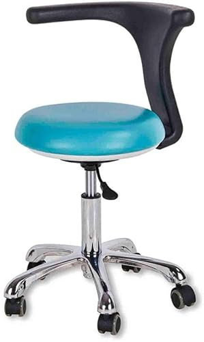 SCIAZA Drehhocker, höhenverstellbarer Bürohocker mit Rollen, Wackelhocker mit schwarzem Kunstledersitz, verstellbare Höhe von 43–55 cm, unterstütztes Gewicht 160 kg, Kinder-Schreibtischhocker für
