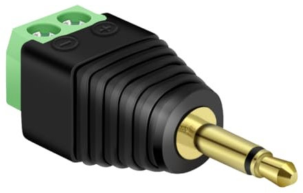 CABLEPELADO Conector Jack 3.5 mm Macho TS Mono Terminal de Tornillo, Enchufe de Audio Con Terminales de Tornillo, Conector TS, 2 Pines