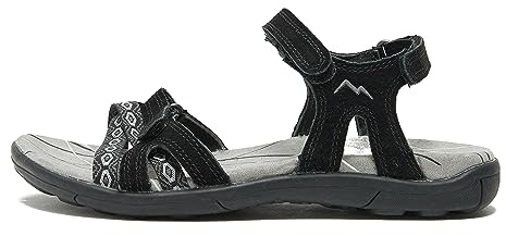 Peter Storm Women’s Lynmouth II Sandals with Durable Suede Upper and Adjustable Straps, Walking, Hiking, Sports and Outdoors Sandals (Black, UK Footwear Size System, Adult, Women, Numeric, Medium, 7)