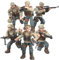 MEIEST Mini-Soldaten-Actionfiguren, Armee-Modell, Baustein-Spielzeug mit mehreren militärischen Waffen, Zubehör, Partygeschenk-Set für Kinder (Wüstenfuchs, deutsche Armee)