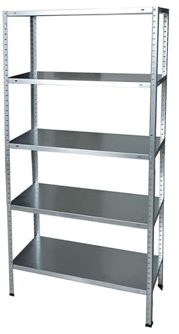NG NICCOLAI SCAFFALE COMPLETAMENTE IN METALLO - MONTAGGIO A BULLONI - 4 O 5 RIPIANI IN METALLO (5 RIPIANI (100X30X187 CM))