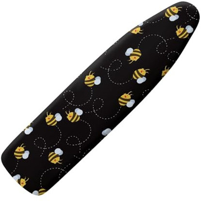TOADDMOS Honey Bee Print Stretchy Ironing Board Cover,Easy Fit and Scorch Resistant,Elastic Tightening