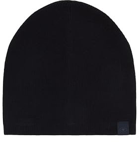 TOM TAILOR Herren 1043447 Beanie Mütze mit Kaschmir, 29999-Black, One Size