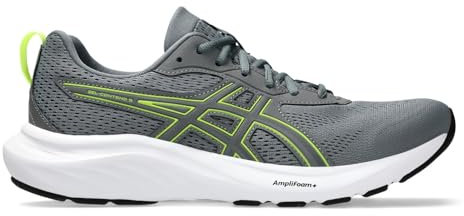 ASICS Gel-Contend 9, Sneaker Uomo, Grigio Acciaio/Giallo Sicurezza, 43.5 EU