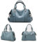 Aileese Vegan PU Leather Purses and Handbags for Women Fashion Boston Shoulder Bag Top Handle Satchel Ladies Hobo Crossbody Bags Blue