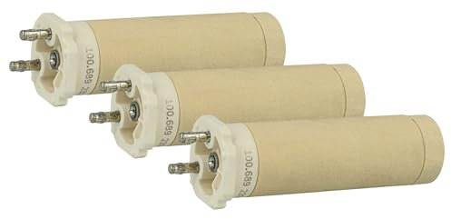 vhbw 3x Heizelement kompatibel mit Leister Triac S Heißluftschweißpistole - Keramik Heizkern, 3,1 x 10,2 cm