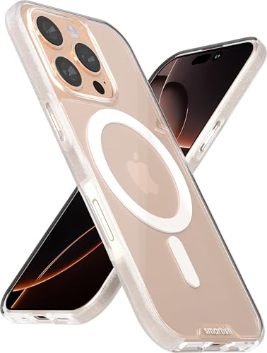 Smartish® iPhone 16 Pro Magnetic Case - Gripmunk Compatible with MagSafe [Lightweight + Protective] Slim & Thin Grip Cover with Microfiber Lining for Apple iPhone 16 Pro - Clearly Clear