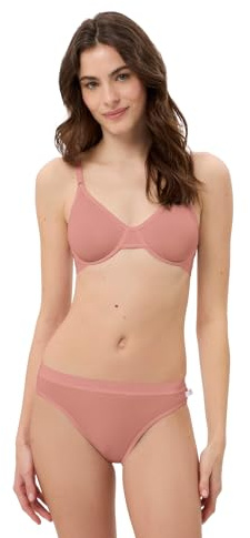 BeeDees Damen Bügel-BH Microfun W Terracotta, 90B mit Bügel