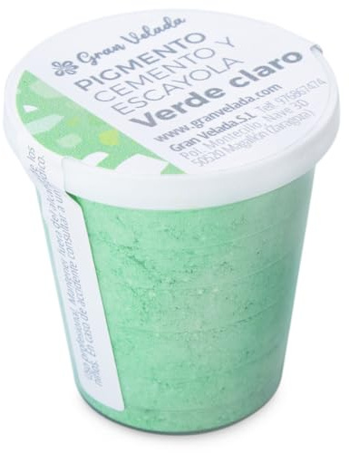 Pigmento verde chiaro per cemento e gesso | Grande serata | Made in Spagna | Facile da usare | Colori vivaci e duraturi | 150 cc