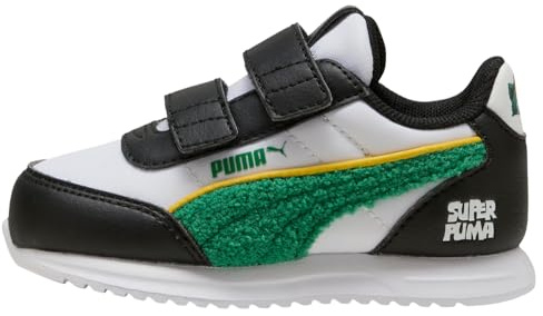 PUMA Unisex Baby R78 LIGHTWIND SUPER V INF Sneaker, White-Archive Green Black, 21 EU