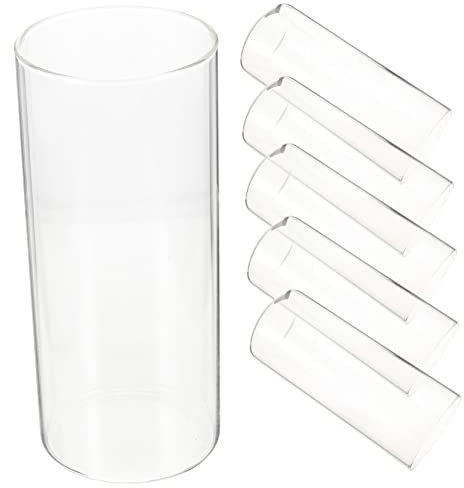 Durchsichtige Zylindervasen aus Glas, 6 Stück für Blumen