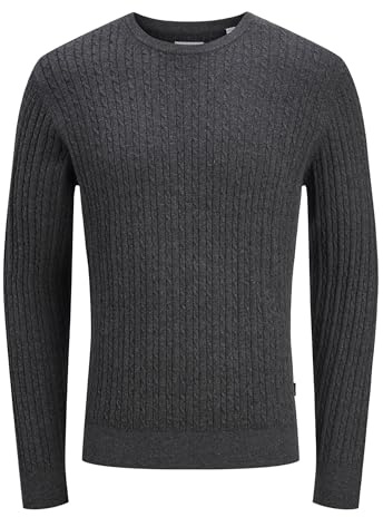 JACK & JONES Herren Jjeemil Knit Cable Crew Neck Noos Jjeemil Knit Cable Crew Neck Noos (1er Pack)