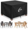 Kipiea Housses Salon de Jardin Exterieur Imperméable, Carré Housses Table de Jardin Coupe-Vent, 420D Tissu Oxford Bache De Protection Salon de Patio Exterieur, Anti-UV- 107x107x71cm