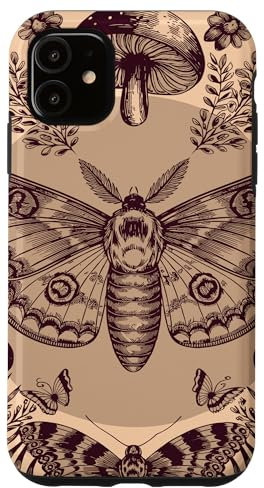 Bezaubernde Motten- und Pilz-Fantasie-Fairycore-Ästhetik Hülle für iPhone 11