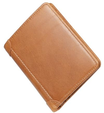 YUGSHNKFC Kartenhalter für Reisen, Münzen, multifunktional, kurz, Kreditkarten, braun