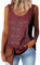 Suncife Damen Pailletten Oberteil Tank Glitzer Top Frauen Party Glitzertop, burgunderfarben, XXL