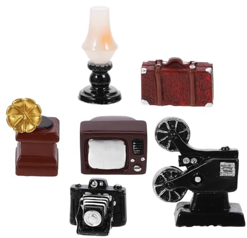 Veemoon 1satz Retro Miniaturkamera Deko Nostalgische Filmprojektor Requisite Für Puppenhaus Teiliges Für Kreative Szenengestaltung Und Wohnaccessoires
