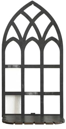 Wandkerzenständer 2 Stück Wand-Kerzenhalter aus Holz, dekoratives Aufbewahrungsregal for Zuhause und Hochzeit, Schlafzimmer, Tischdekoration Für Badezimmer(Black B)