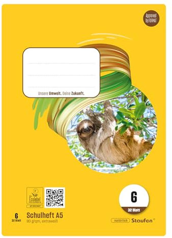 Staufen Style Schulheft - 10 Hefte je 32 Blatt, DIN A5, Lineatur 6 (blanko), 80 g/m² Papier