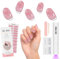 BUTBU Nagelfolie, 1 Blatt 20 Stk Uv Gel Folien Set Mit UV-Lampe, Nagelfolien Selbstklebend & UV Härtend, Uv Gel Strips Starter Set, Nagelaufkleber, Press On Nails Mit Nagelfeile (Leuchtendes Pink)