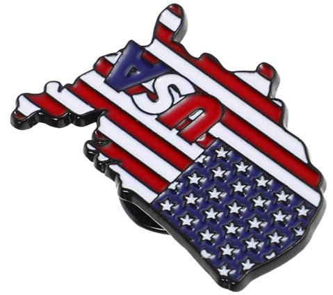 PACKOVE Usa Flaggen Brosche Pin Patriotische Anstecknadel Für Unabhängigkeitstag Handwerkskunst Elegantes Design Für Kleidung Und Accessoires Geschenk Für Patriotische Anlässe
